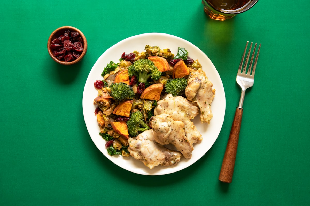 Ernährungsplan und frische Zutaten